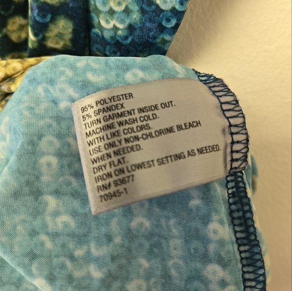 Worthington Petite Disco Snake Top Blue PL - Picture 6 of 7